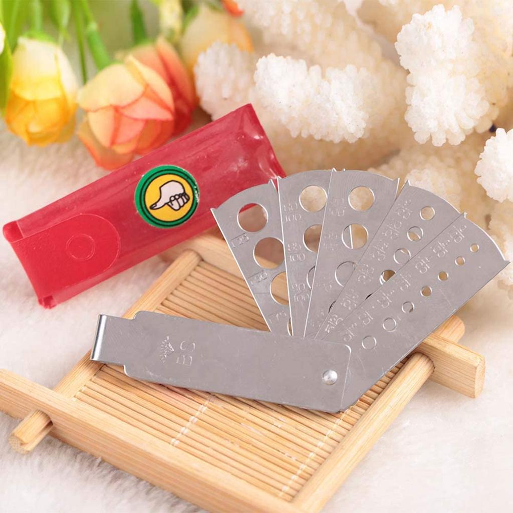 Jewellers Tools Diamond Gemstone Fan Measuring Tool Round Gem Gauge Multipurpose for Stone Jewelry Measuring Tool