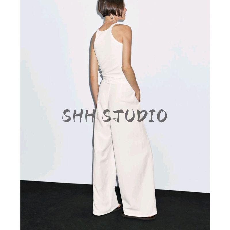 MD Summer New Arrival Women's Clothing Mature Elegant Ol Intelligence Commute Style Draping Effect Long Wide-Leg Pants 5006506
