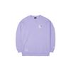 New Era Letter Embroidered Pullover American Sweatshirt Unisex Sweatshirt Light-Purple 13558610