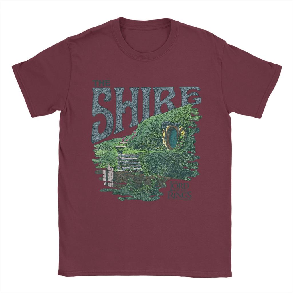 The Shire L-Lords Of The R-Rings T-Shirt for Men  Casual Pure Cotton Tee Shirt Crew Neck Short Sleeve T Shirt Printing Clothing