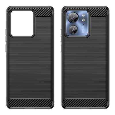 For Motorola Edge 40 5G Brushed Phone Case Carbon Fiber Texture TPU Cover