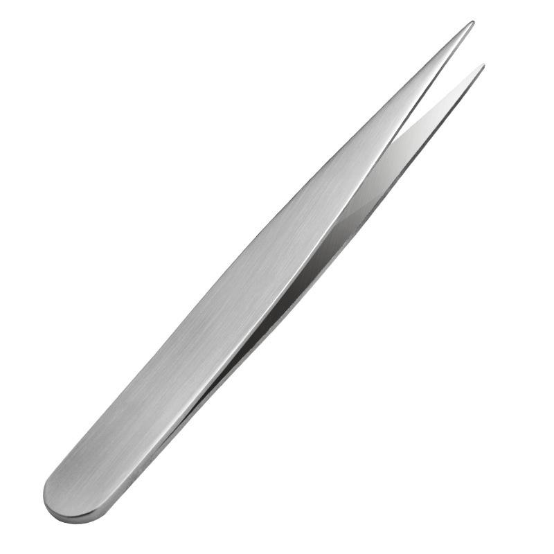 Stainless Steel Gold-Plated Slant Eyebrow Tweezers & Trimmer by Yangjiang Beauty Tools