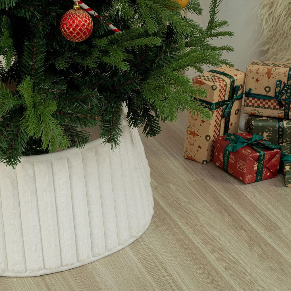 Christmas Tree Skirt Christmas Tree Mat Base Covers Decorations 28Inch Washable for Winter Holiday Party Decoration