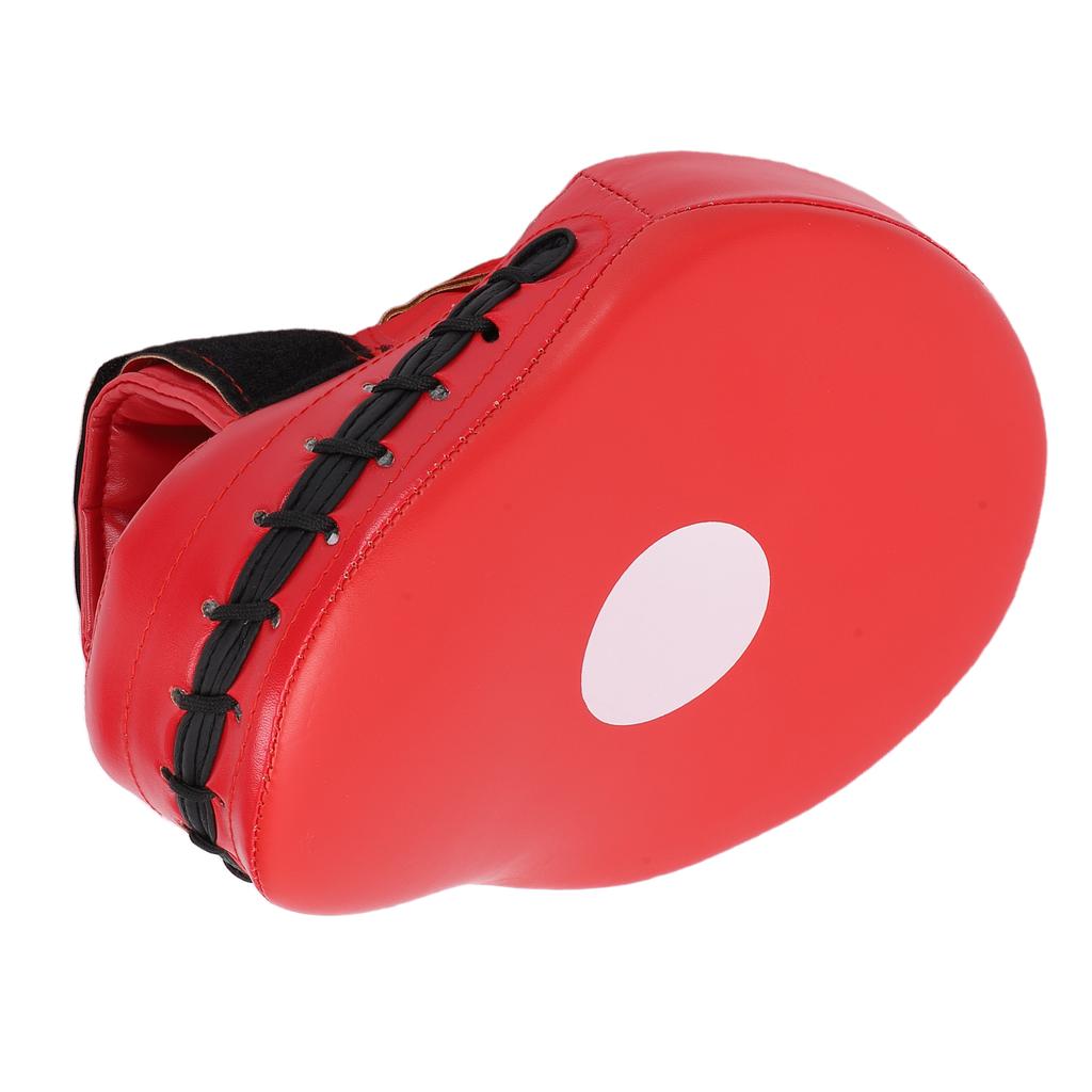 Boxing Curved Punching Mitt PU Leather Boxing Pad with Strap for Taekwondo Training