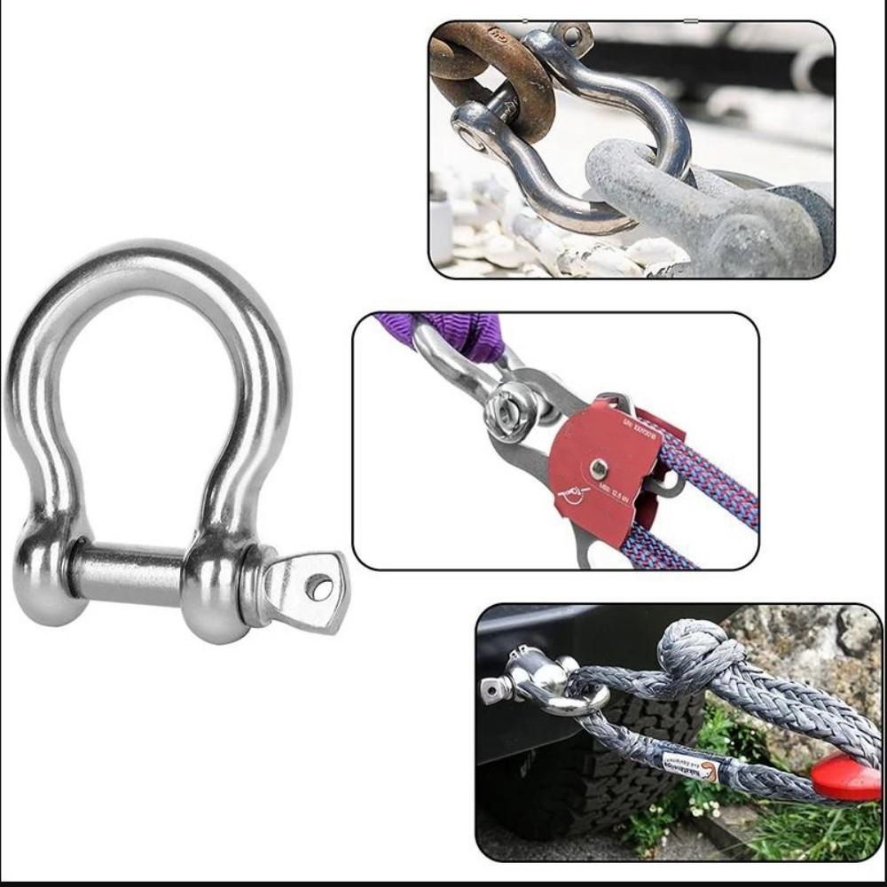 Silver Black Gold Rope Paracord Buckle Survival Bracelets O-Shaped Shackle  Outdoor Accessories