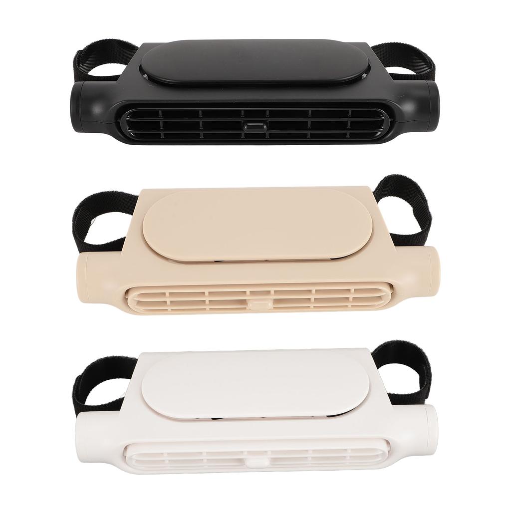 Car Seat Fan USB Powered 3 Wind Speed Silent Bladeless Portable Car Front Seat Backseat Fans for Car