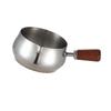 Stainless Steel Measuring Cups With Wooden Handle Condiment Serving Cups Ideal For Espresso And Sauce Pouring