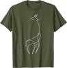 Minimalist Giraffe Tshirt  Minimalism  Outline Lineart Tee TShirt Unisex Summer Streetwear Tops Cotton Graphic T Shirts
