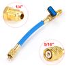 R134A  Car Refrigeration Air Conditioning AC Diagnostic Manifold Pressure Gauge Hoses Tool With Ball Valve Tricolor Tube Kit