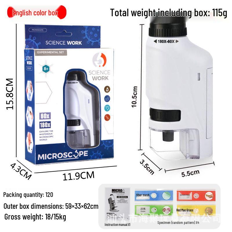Handheld Portable Microscope Toy for Kids - Ideal for Science Experiments Outdoors and in School
