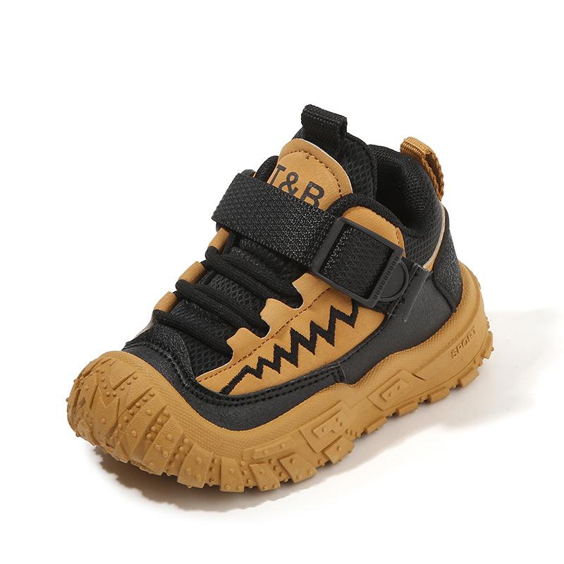 

Children Breathable Hiking Shoes Boys Outdoor Running Sneakers Girls Soft Sole Casual Sneakers 21 жёлтый