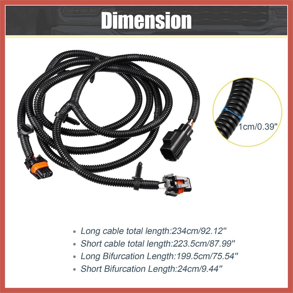 ACROPIX Fog Light Jumper Wiring Harness for Dodge for Ram 3500 2010 for Ram 2500 3500 4500 5500 2010-2018 Replace 68046303AC Car Parts