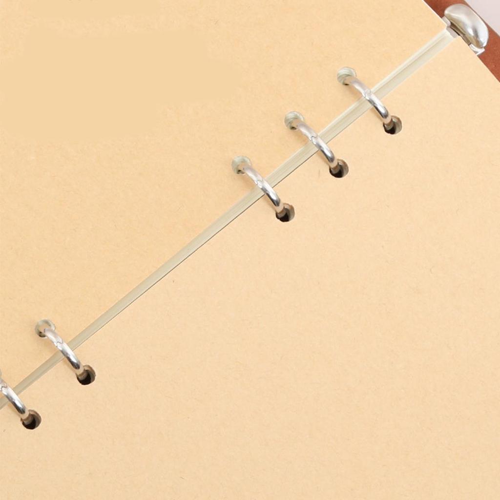 (Logo engraving possible) Leather A5 loose-leaf notebook, lined/blank pages, student diary, subject notebook, travel diary, work notebook