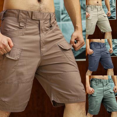Erkek Kentsel Kısa Şort Dış Mekan Su Geçirmez Aşınmaya Dayanıklı Kargo Şort Hızlı Kuruyan Çok Cepli Büyük Beden Yürüyüş Pantolonu