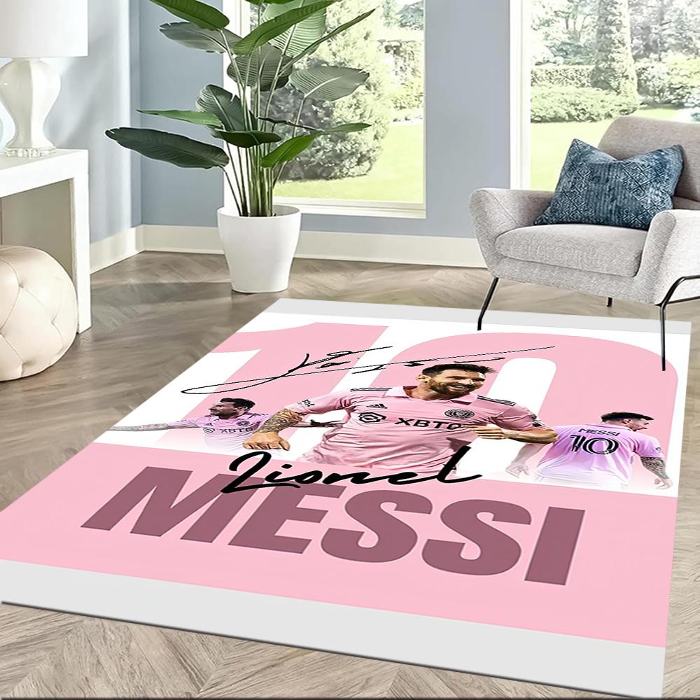 Messi's Iconic Number 10 Square Rugs Are a Great Choice for Living Rooms, Bedrooms, Home Décor, and As Gifts.