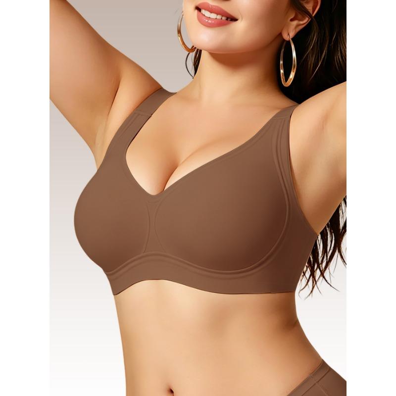 Women S Wireless Seamless Push Up Plus Size Comfortable Bra