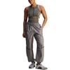 adidas SS25 Stella Mc Fashion Calças Esportivas de Tricô Confortáveis Versáteis de Cintura Média Afuniladas Calças Femininas Cinza JJ0093
