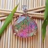 Lab-Created Opal Pendant 104 ct Pear Cut Monarch 925 Sterling Silver October Birthday Birthstone