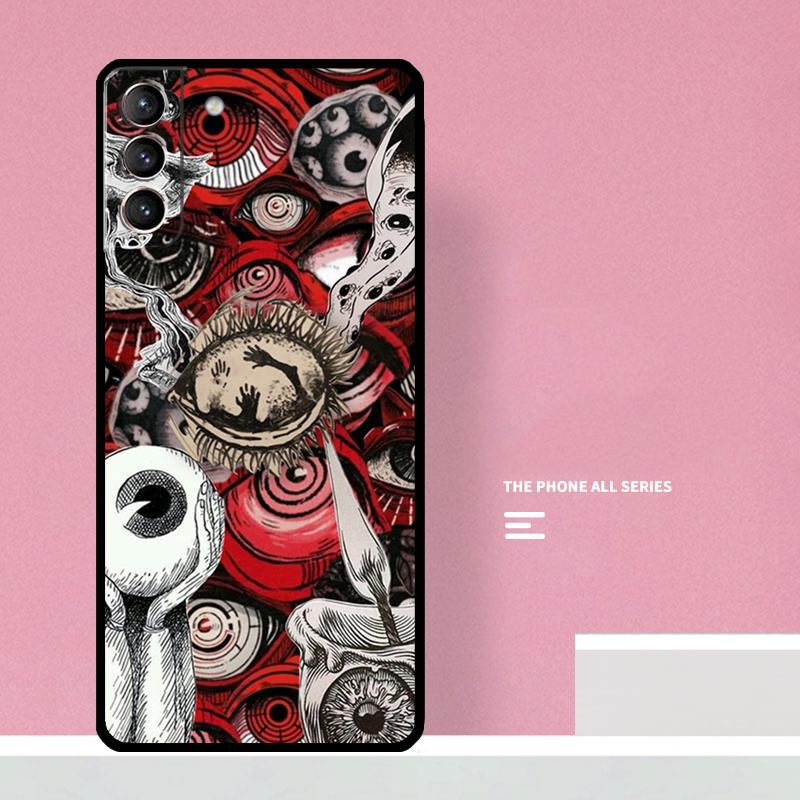 Scary Face Eyes Phone Case For Samsung Galaxy S25 S26 Ultra S20 S21 S22 S23 S24 Plus S10 S25 FE Cover Coque