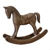 Figurilla Decorativa de Caballo Mecedora de Madera, Escultura de Animal para Colocar en un Escritorio o en la Sala de Estar.