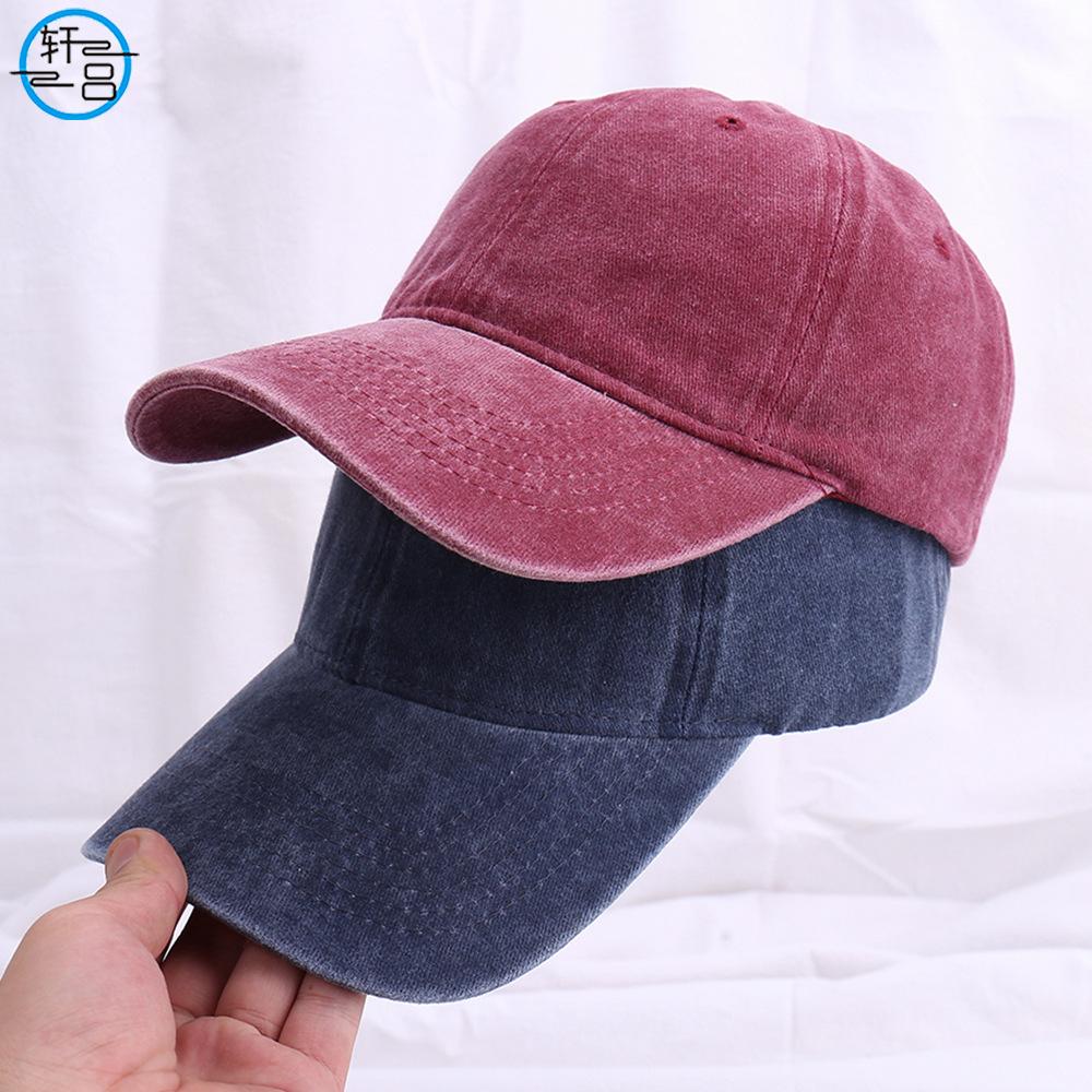 New Spring and Summer Solid Color Simple Washed Soft Top Breathable Baseball Cap Outdoor Travel Leisure Comfortable Sunshade Sunscreen Cap
