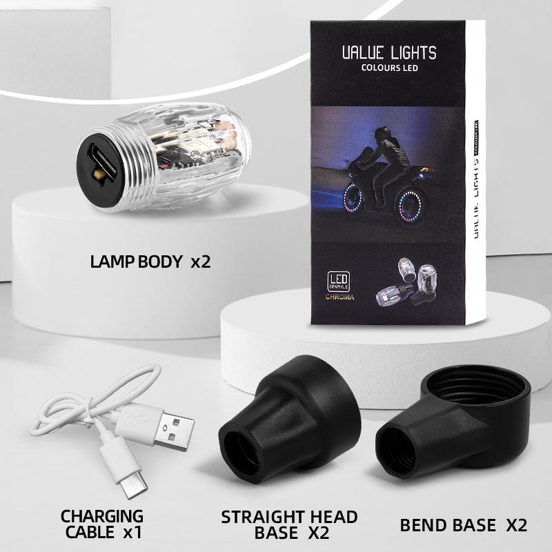 

Автомобильные светодиодные фонари для колес, автоматический перезаряжаемый клапан, ночник, автоматическая мотоциклетная цветная взрывная вспышка, декоративная лампа для шин