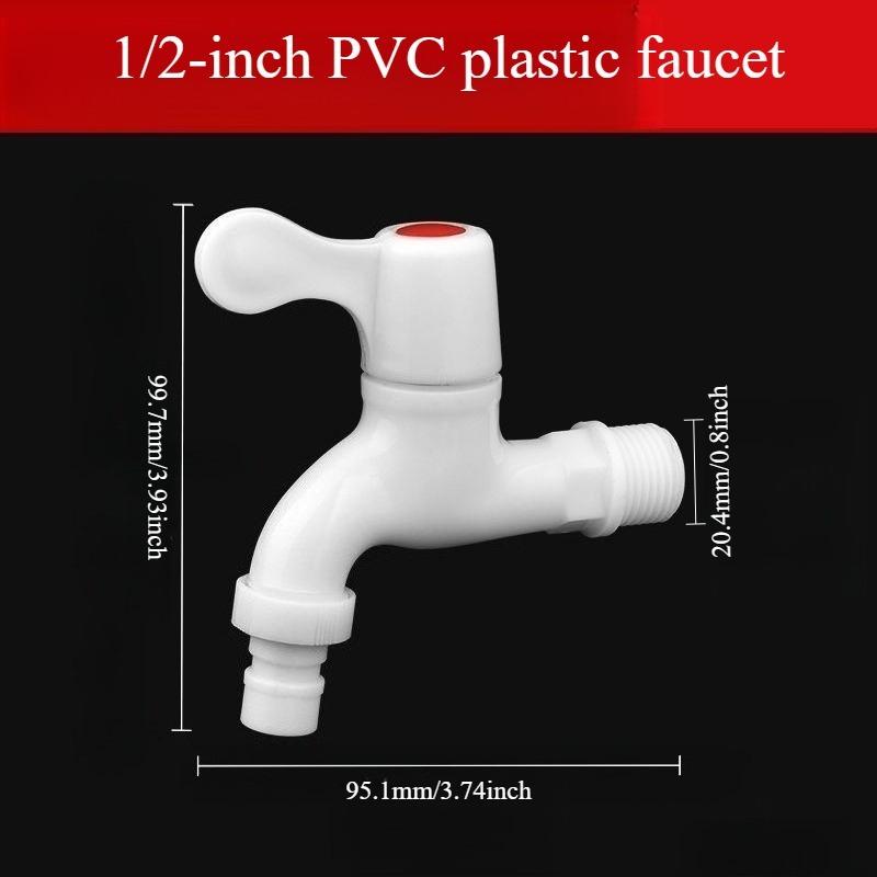 1 Stück Kunststoff Wasserhahn Waschmaschine 4 Punkte Haushalt Moppbecken Schnellöffnungsdüse verlängert verdickt Waschmaschinenhahn