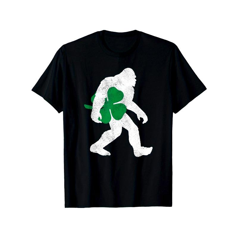 European sizes St Patricks Day Shirt - Clover Leaf Irish Sasquatch T-Shirt, Unisex - Easter, Christmas Clearance, Valentine S Day, Carnival S