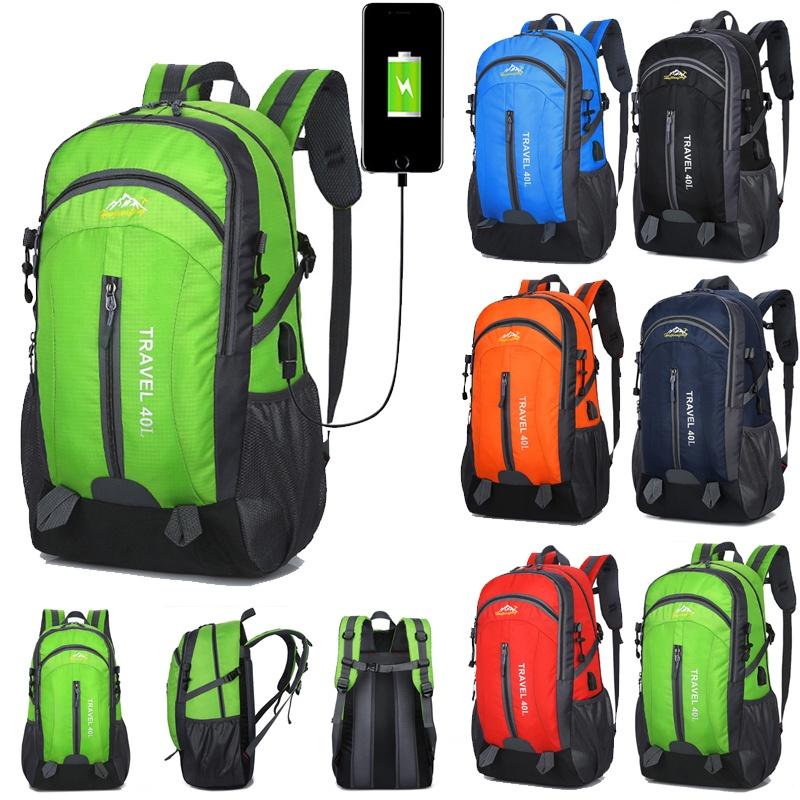 Spacious 40l Usb Breathable Charging Outdoor Sport Travel Camping Hiking Backpack