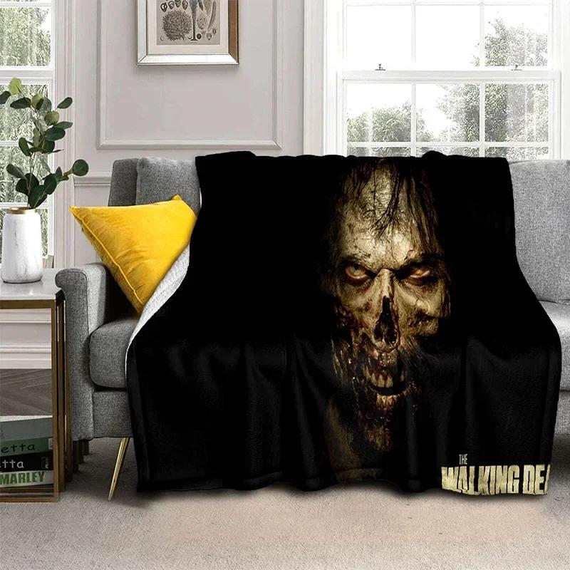 3D Horror TV The Walking Dead TWD Blanket,Soft Throw Blanket for Home Bedroom Bed Sofa Picnic Travel Office Cover Blanket Kids