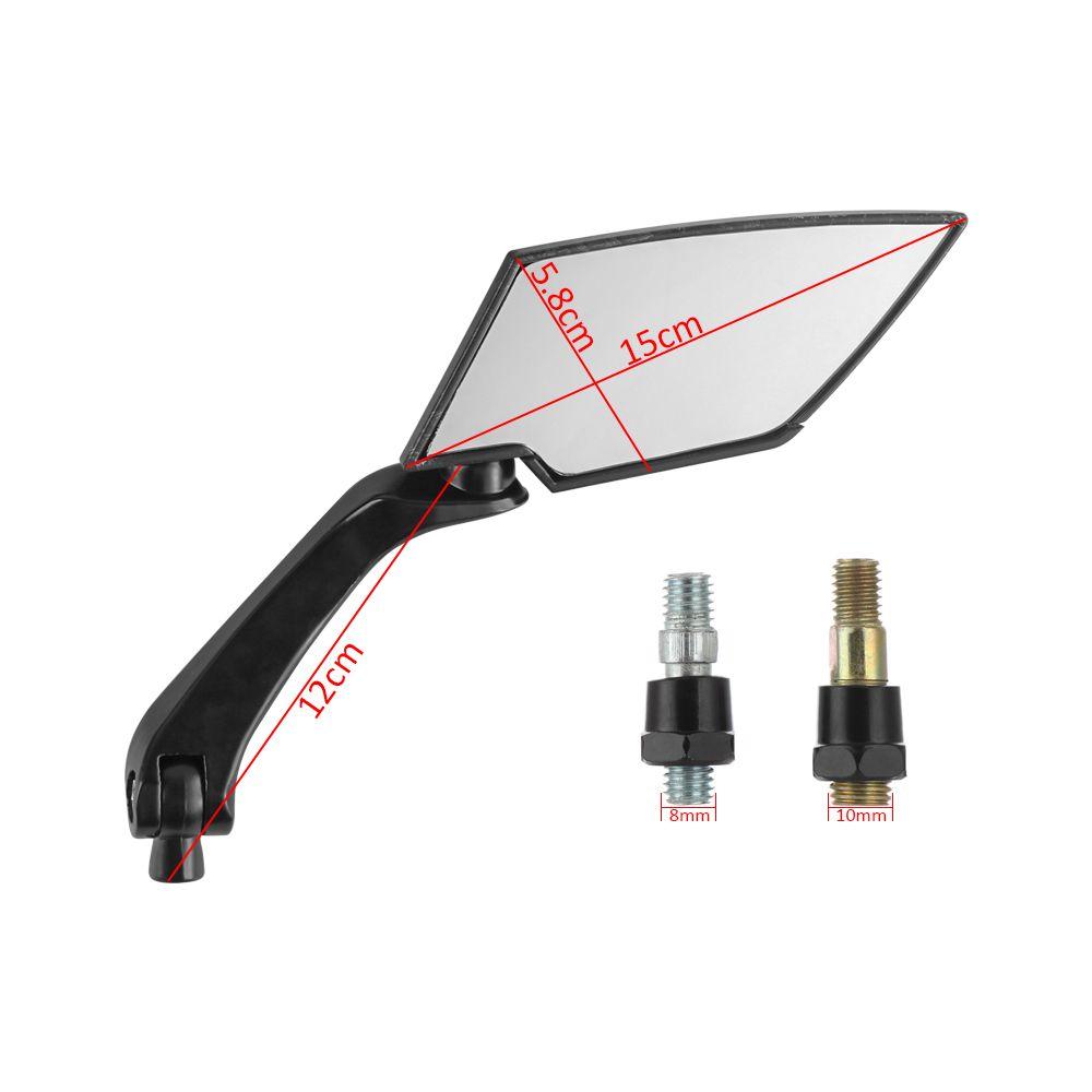 Aluminium Motorcycle Rear View Mirror 8/10mm Universal Wing Side Retroreflector Motorbike Rearview