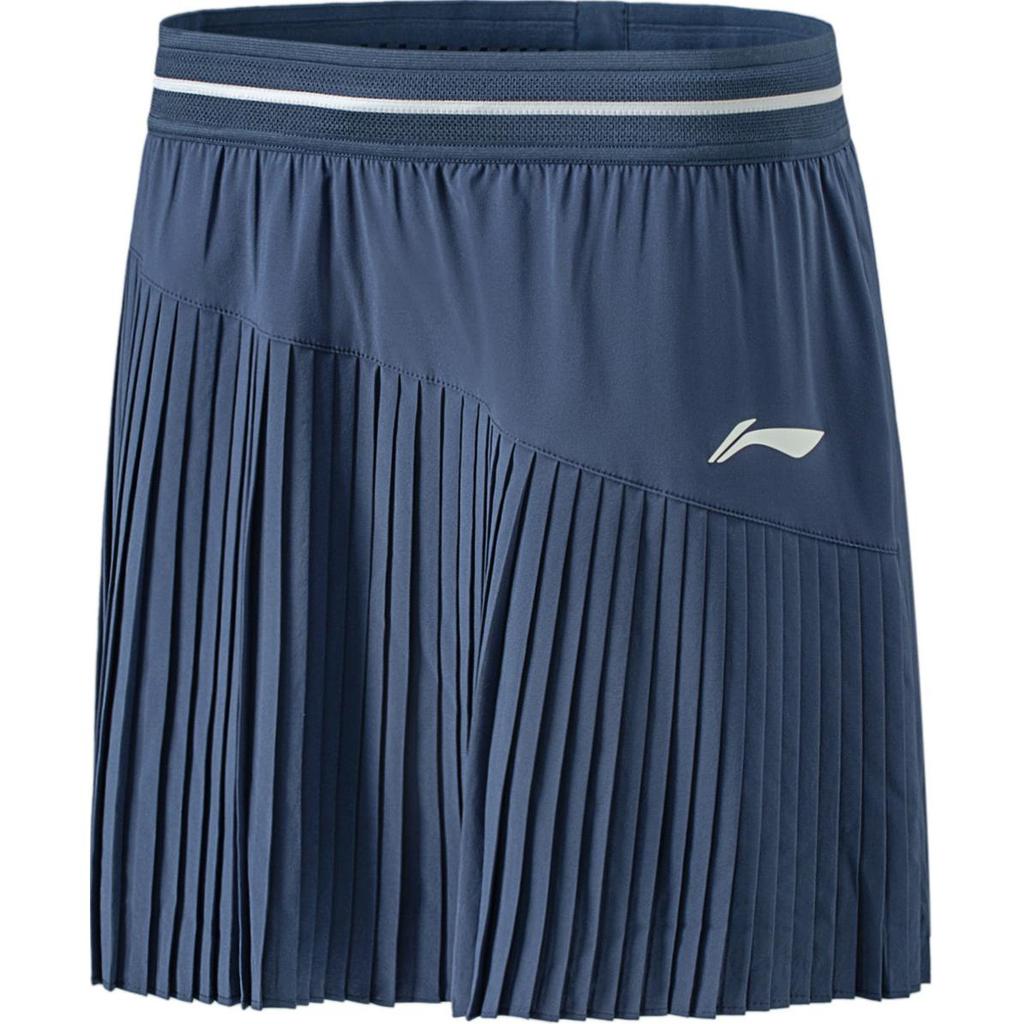 Li Ning Tennis Series Sport Minimalist Solid Color Casual Shorts Women bottoms Deep-Navy-Blue ASKU288-2