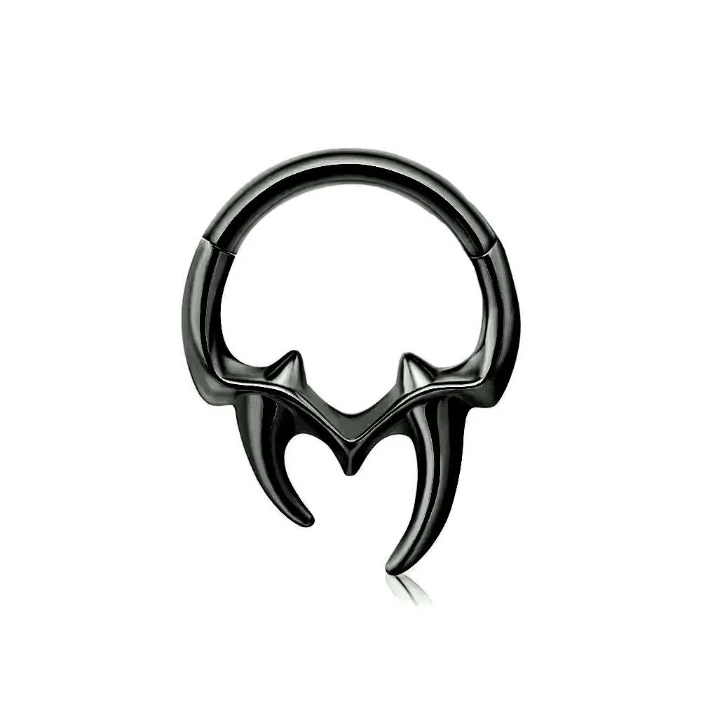 Nasenring aus Edelstahl 316, nahtloser Ring, geschlossener Ring, Nasenseptumring, einfarbiger spitzer Kegel Piercing-Ohrring, runder p