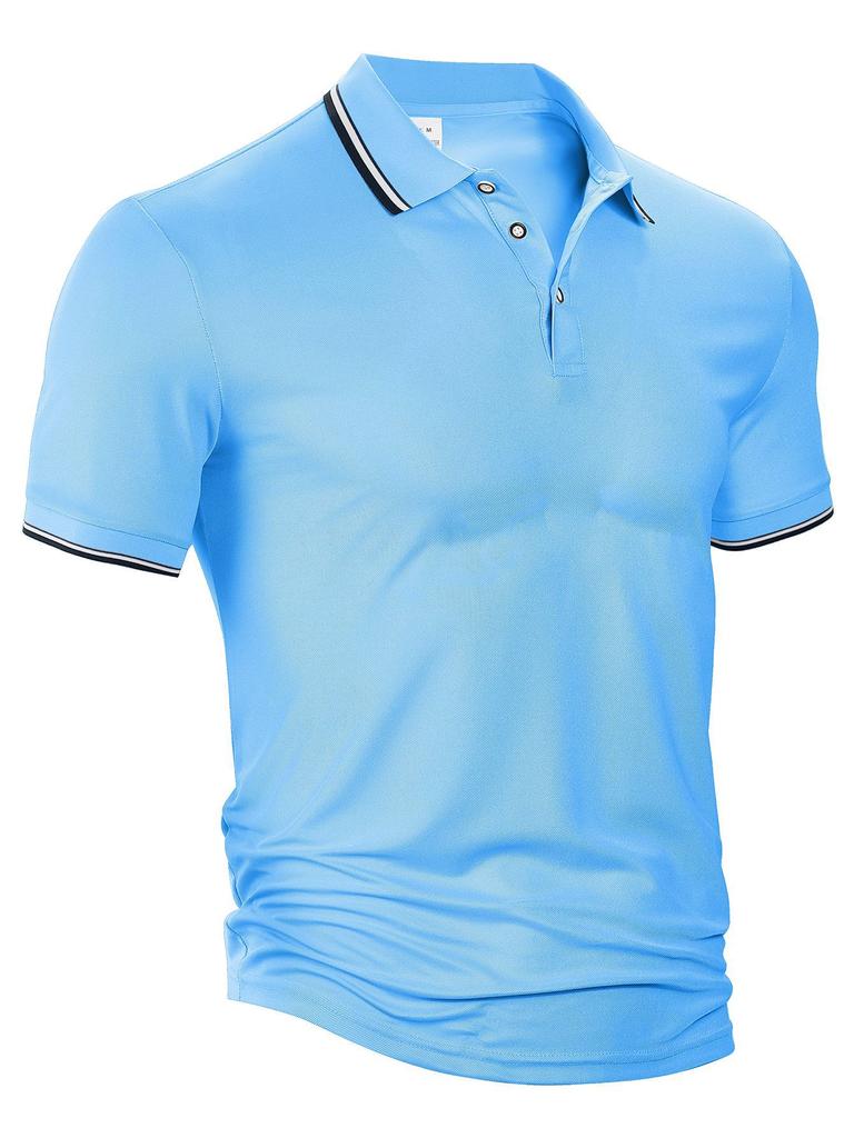 European and American short-sleeved men's polo shirt TEMU summer loose casual breathable lapel print advertising shirt T-shirt