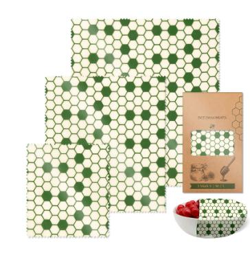 Beeswax Food Wraps Roll Reusable Beeswax Eco-Friendly Sustainable Food Storage Wrap for Sandwich Cheese Fruit Bread Snacks