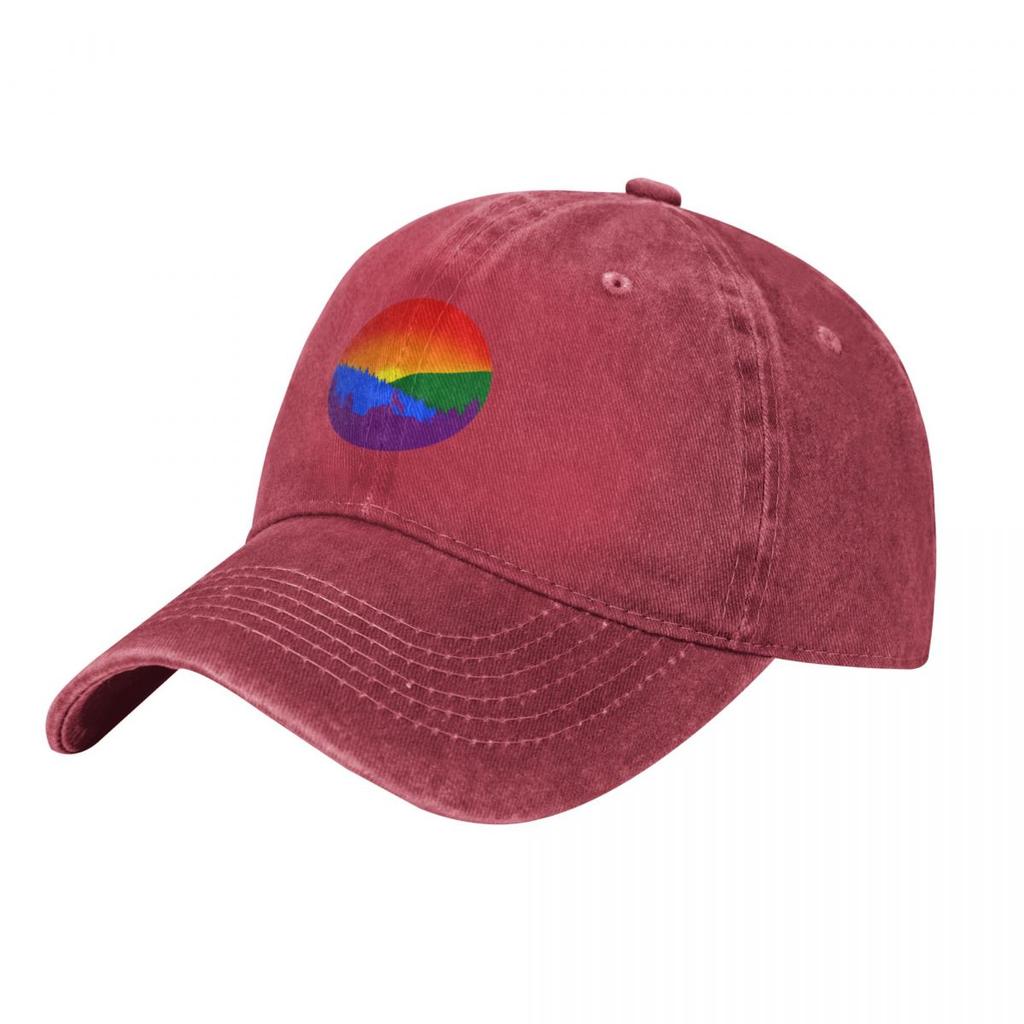 Subtle Gay Pride Flag Landscape Baseball Cap party Hat Luxury Hat Beach Bag Beach Outing Women Beach Fashion Unisexs