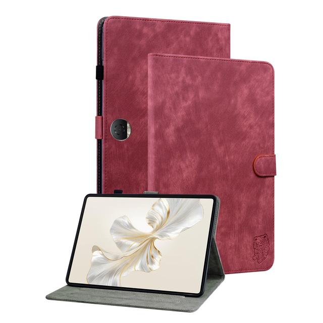 

Adjustable Stand Case for Honor Pad 9 (Tablet 9) 2023 12.1 Model HEY2-W09 Soft TPU Back Cover Luxury PU Leather With Card Slots Honor Pad 9 красный