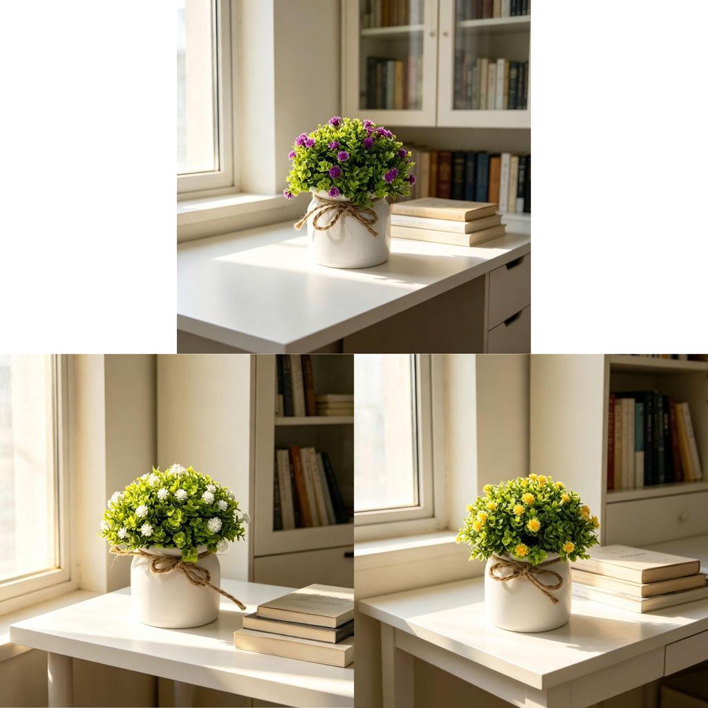 Full Sky Star Artificial Flower Pot For Home Decor And Photography Prop