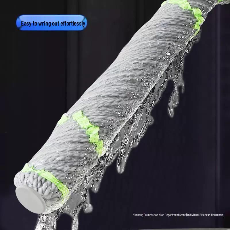 Ainovann Self-Wringing Rotating Mop - Effortless One-Wipe Clean with Automatic Dehydration for Easy Floor Care