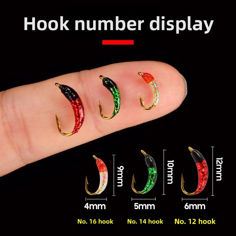 Fly Hook, Scale Hook, Flash Nymph Hook, Fly Fishing Luya Bait, Non-willow Root Imitation Insect Bait