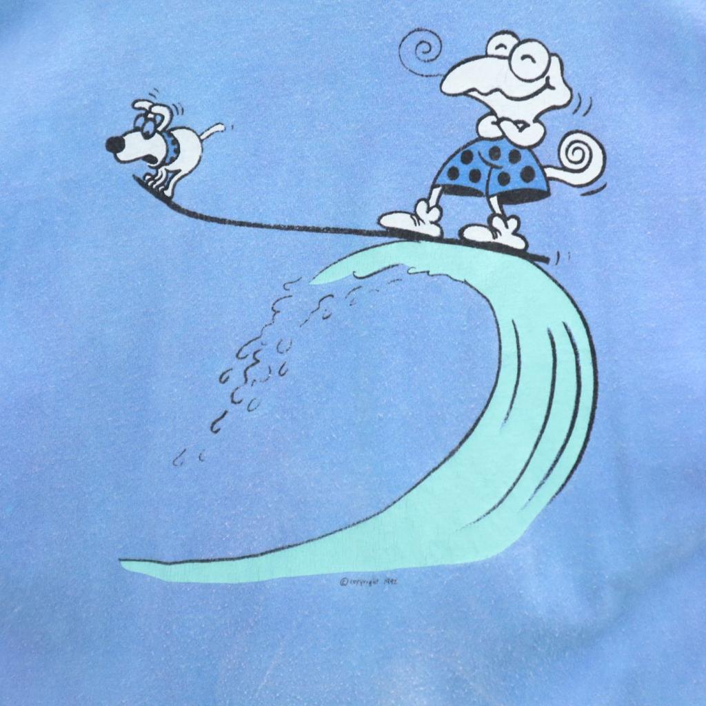 ARNOLD 90s Old Back Print Short Sleeve T-shirt XL Light Blue Men's Used