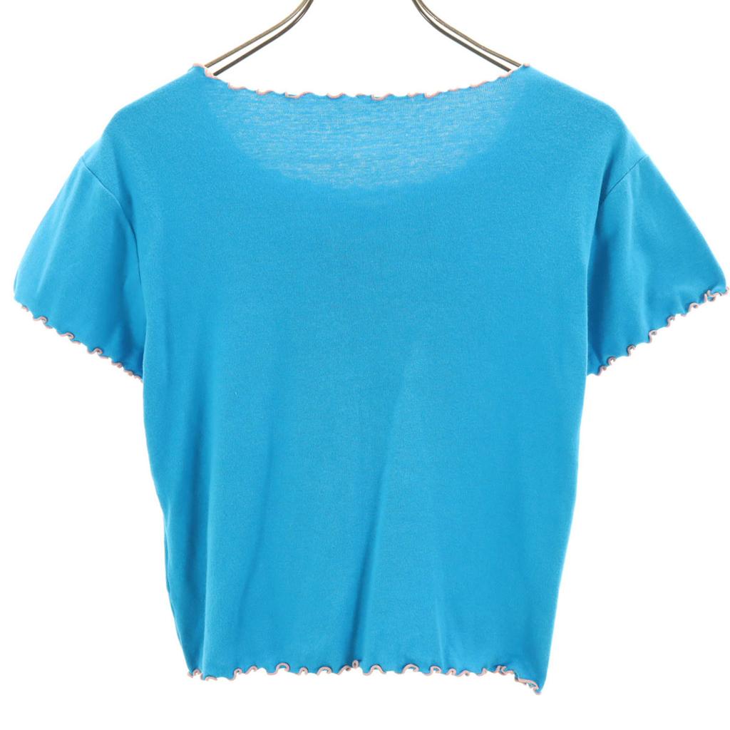 CANDY STRIPPER FINE Short Sleeve T-shirt 2 Light Blue Women Used