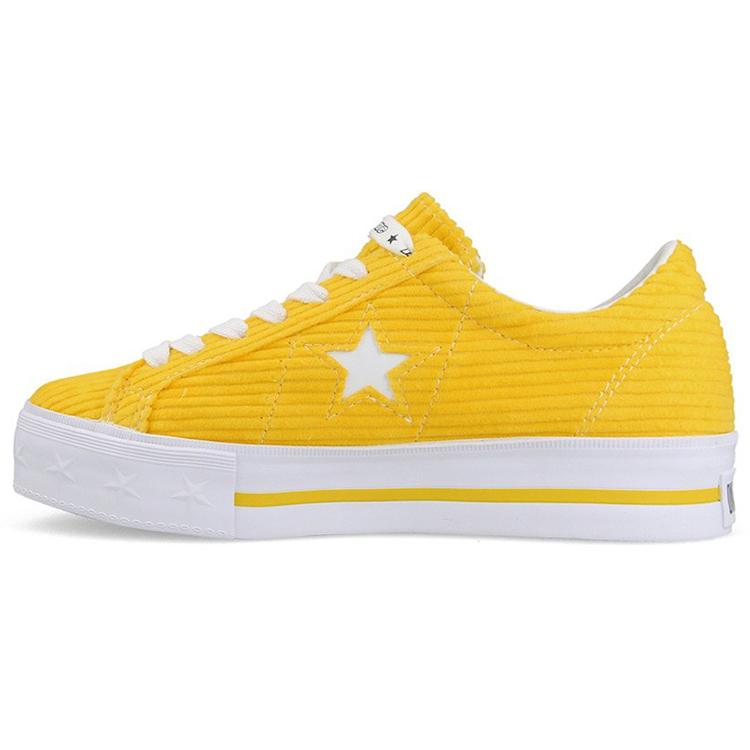 

Converse Жовті жіночі кросівки на платформі з принтом бика One Star 561393c 37