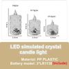 3Pack LED Crystal Candle Light Flameless Candle Light Electronic Night Lamp Dating Party Holiday Home Wedding Decoration