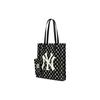 New MLB Monogram Collection Polyester Combo Bag, Tote Bag, Shopping Bag, Shoulder Bag, Handbag Women's Black 3AORL011N-50BKS