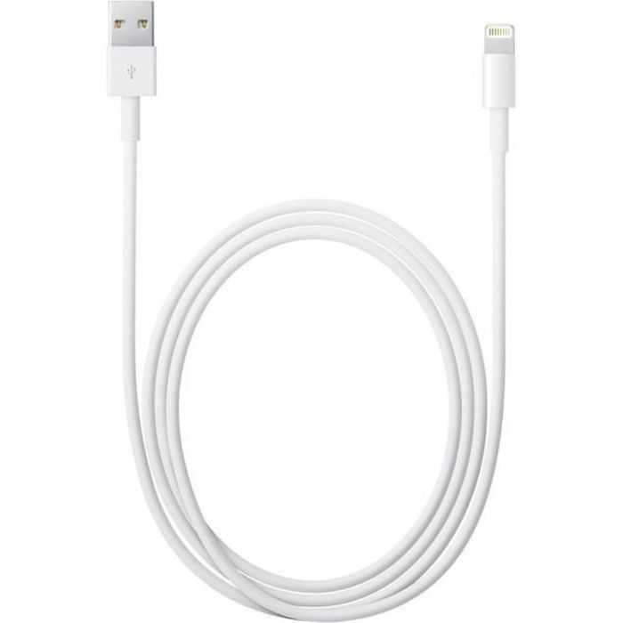 Masterstor 2m haute qualité grande épaisseur données charging cable for6plus, 6, 5 s, 5c, 5 pour ipad &amp; ipod (blanc)