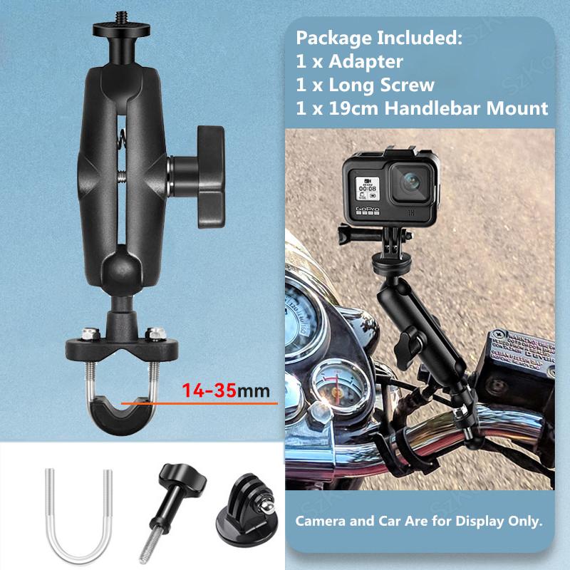 For GoPro 13 12 11 10 9 8 Motorcycle Bicycle Holder Handlebar Mount Bracket For Insta360 X5 X4 DJI OSMO Action 5 Pro Accessories