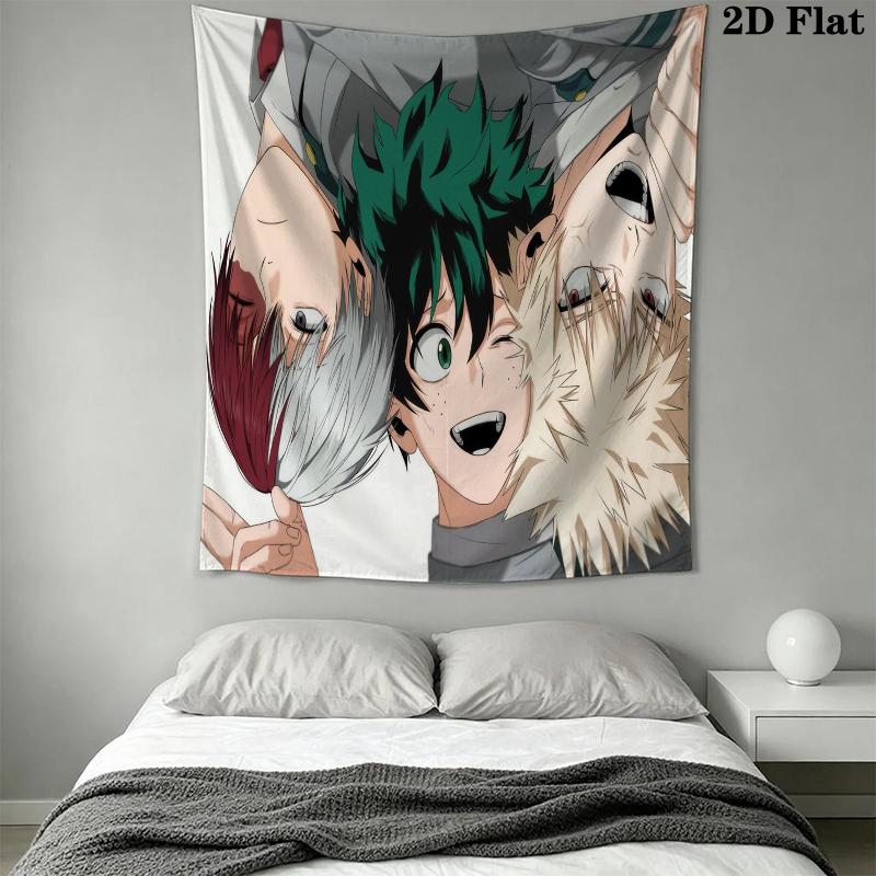 My Hero Academia Wall Tapestry Aesthetic Wall Hanging Printed Fabric Blanket Decorative Tapestries for Bedroom Living Room Home Decor