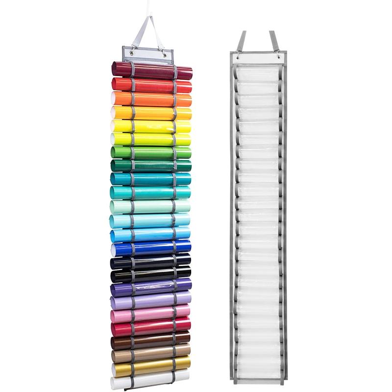 

Vinyl Roll Holder Storage 24 48 Slots Vinyl Organizer Rack Craft Vinyl Storage светло-серый