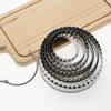 6Pcs Stainless Steel Ruffled Edge Round Biscuit Mold Hand Press Type Rust-proof Dumpling Skin Cutting Mold Corrosion-resistant